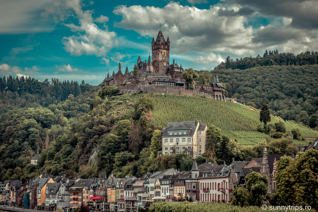Castelul Cochem vazut de pe podul Skagerak