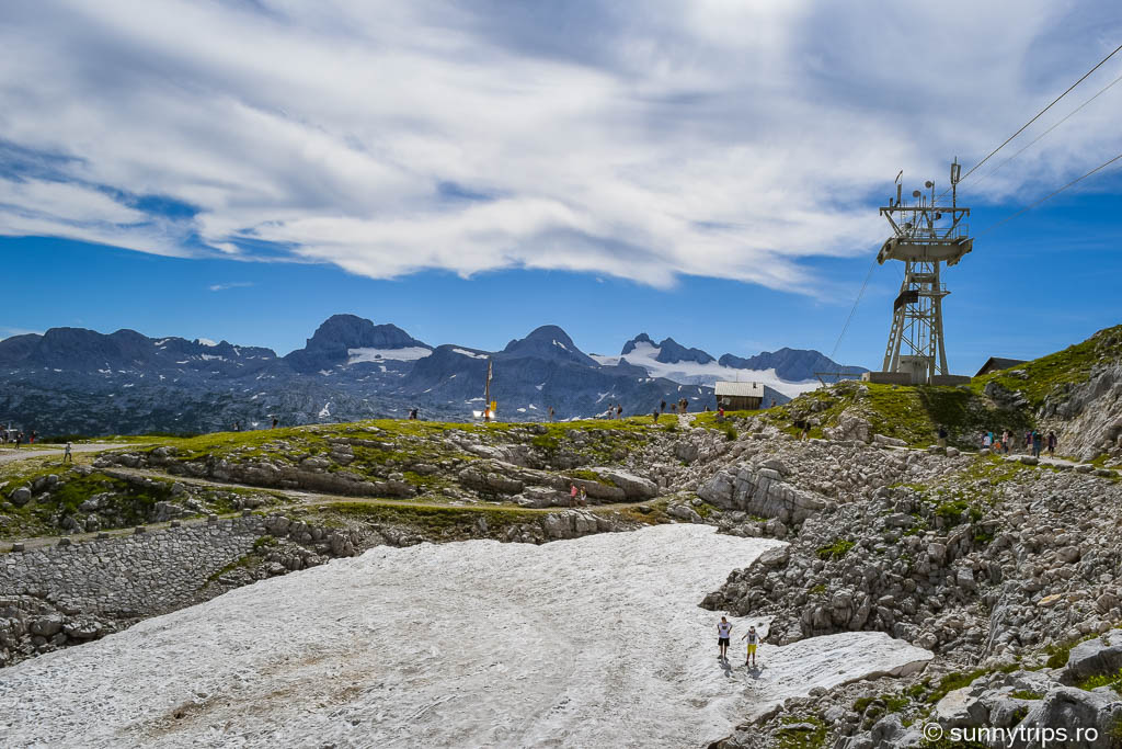 Dachstein Krippenstein: zapada in luna august