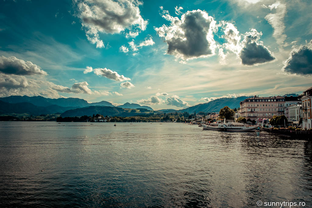 lacul Traun vazut din Gmunden