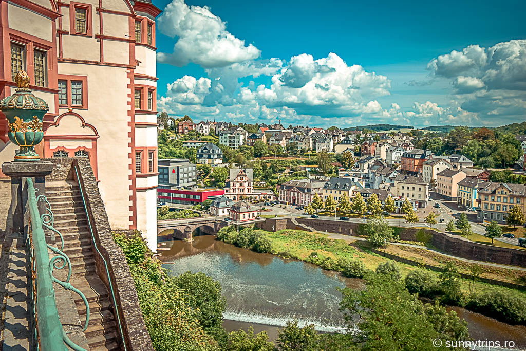castelul Weilburg: vedere spre oras