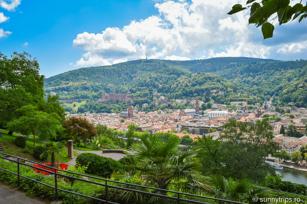 Obiective turistice din Heidelberg: vedere de pe Drumul Filozofilor