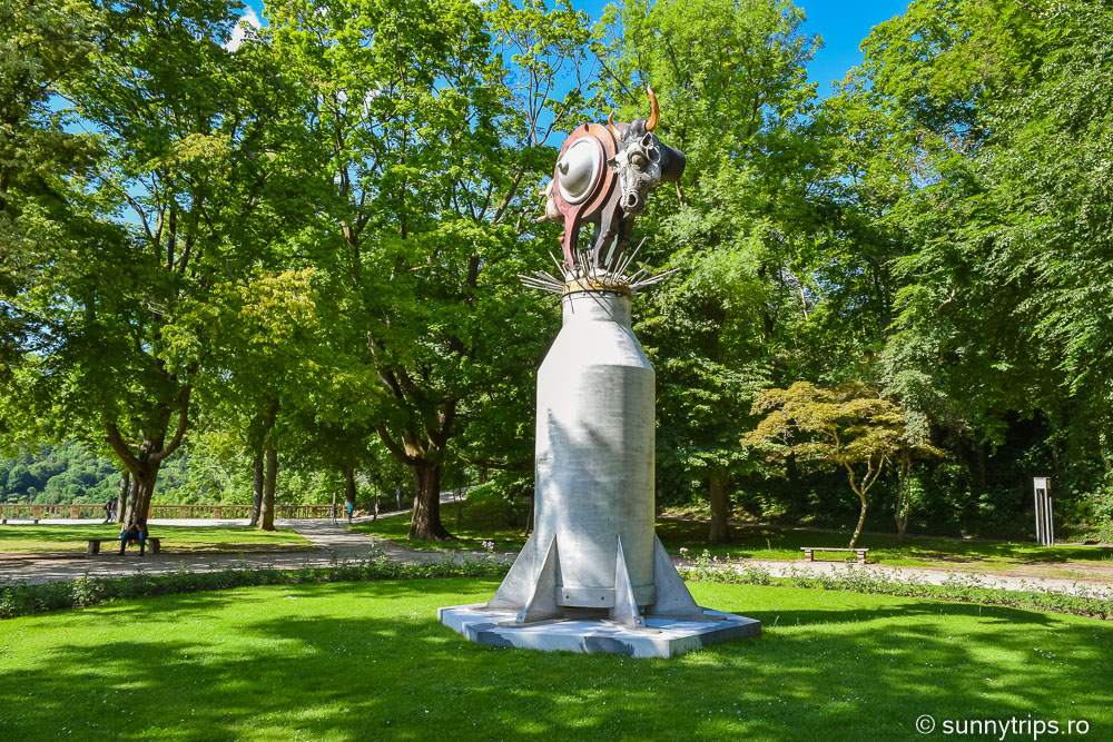 obiective turistice din Heidelberg: expozitie in gradina